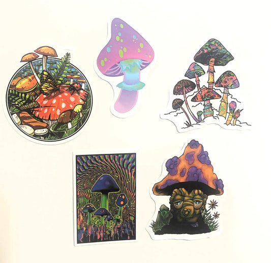 Mushroom Magic Sticker 5 Pack
