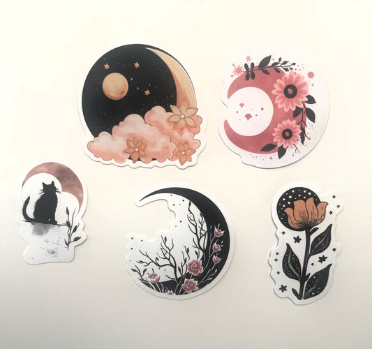 Mystical Moon Sticker 5 Pack