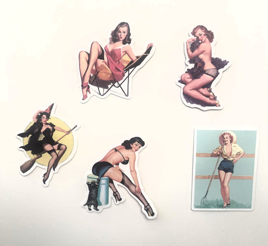 Pin-Up Girl Sticker 5 Pack