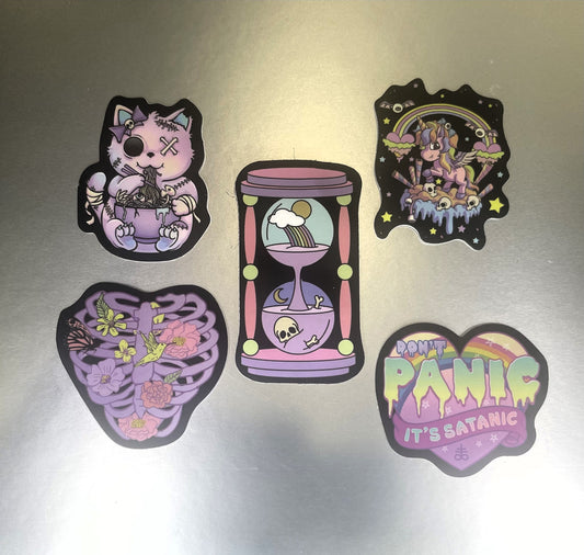 Purple Panic Sticker 5 Pack